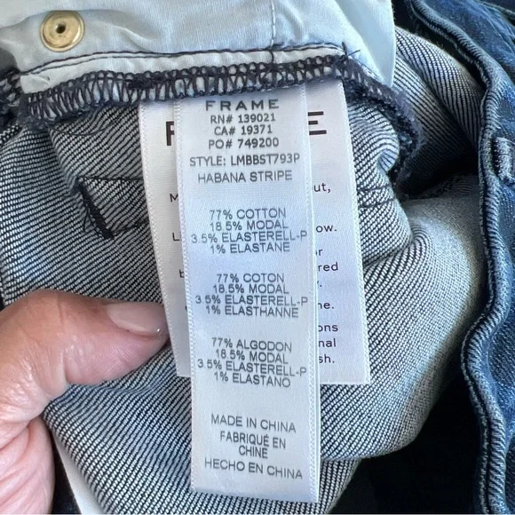 Frame Denim Habana Striped Women's Jeans Size 28 - Picture 11 of 13